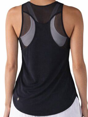 Lululemon Sculpt Tank II Black Mesh Back Racerback Size 10